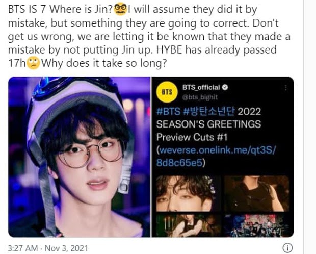 BTS chỉ có 7 thành viên nhưng chính công ty quản lý lại không tôn trọng, bỏ sót đến 2 lần trong ngày - Hình 5
