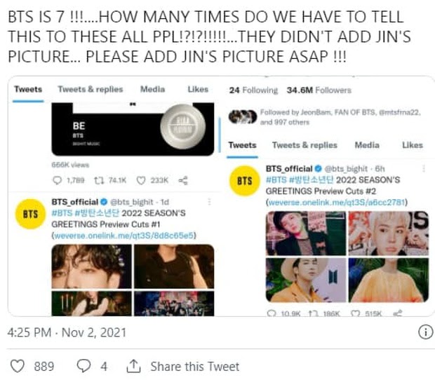 BTS chỉ có 7 thành viên nhưng chính công ty quản lý lại không tôn trọng, bỏ sót đến 2 lần trong ngày - Hình 6