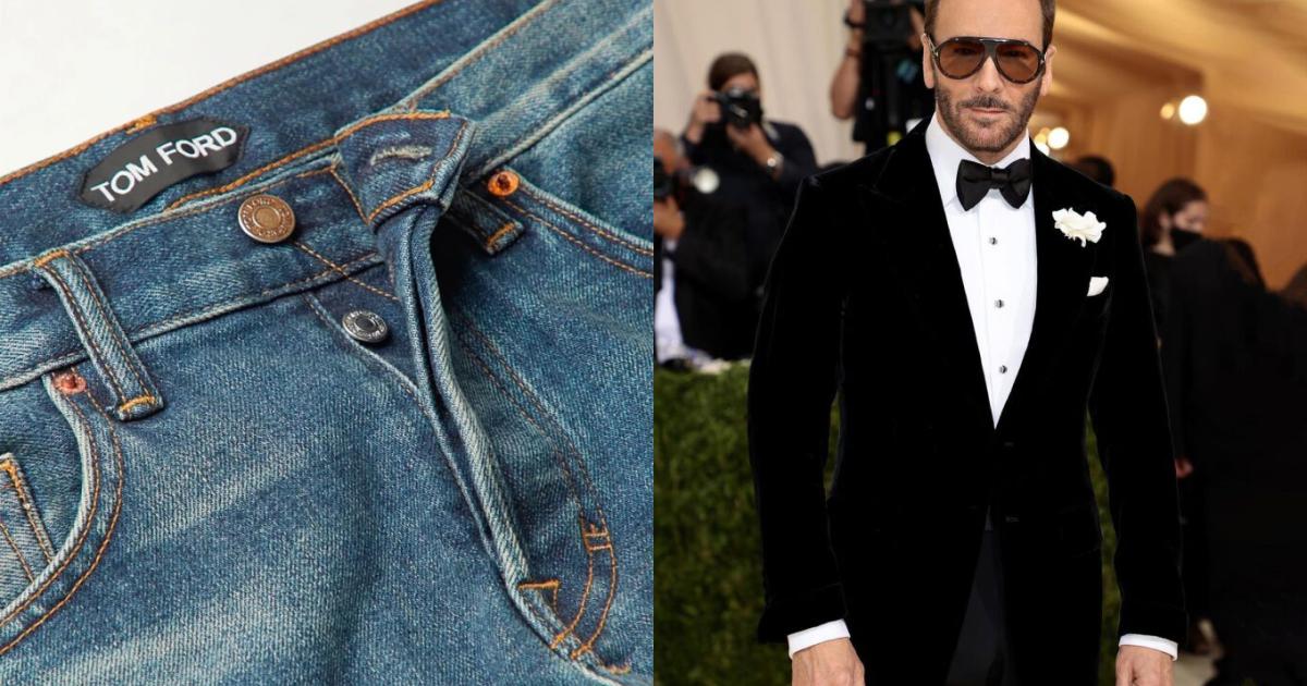 Quần jeans Tom Ford thêu logo ở vùng nhạy cảm - Thời trang - Việt Giải Trí