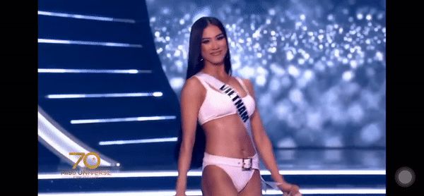 Kim Duyên diện bikin.i cực bốc lửa, body thuộc Top đỉnh trong đêm Bán kết Miss Universe 2021 - Hình 3