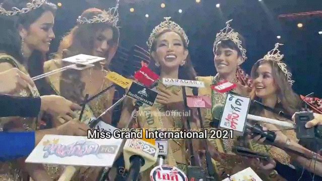 Thuỳ Tiên bị truyền thông quốc tế đánh úp sau đăng quang Miss Grand, tưởng lệch tủ ai ngờ muốn nhai luôn mic - Hình 5