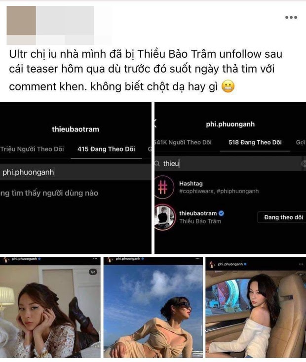 Thiều Bảo Trâm 'dằn mặt' Phí Phương Anh, thẳng tay unfollow đàn em sau teaser bánh kem 'trà xanh'? - Hình 3
