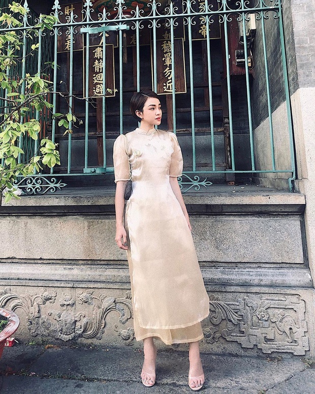 Học sao Việt cách lựa chọn áo dài Tết xinh lung linh - Hình 6