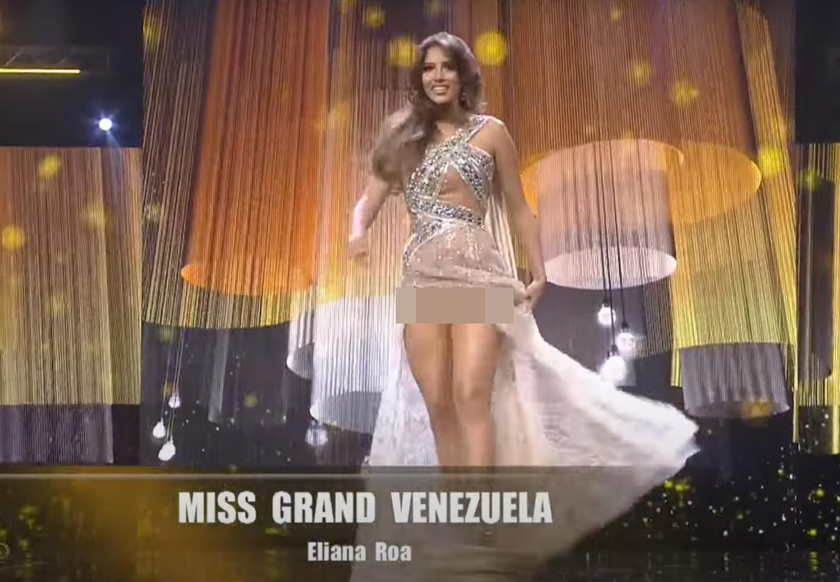Hoa hậu Venezuela lộ hàng gây sốc, Hoa hậu Panama lột váy tại bán kết Miss Grand - Hình 3