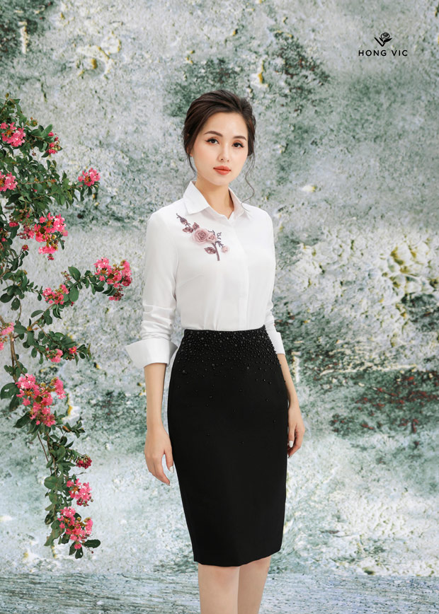 Hong Vic Fashion - Thương hiệu thời trang thêu đính thủ công cho nàng công sở hiện đại - Hình 1