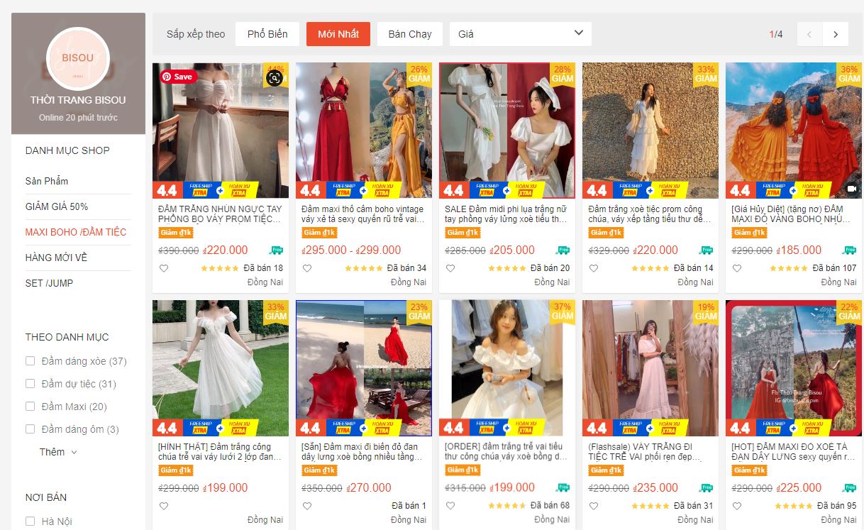 3 shop bán váy diện đi đám cưới trên Shopee: Toàn mẫu xinh giá rẻ ...