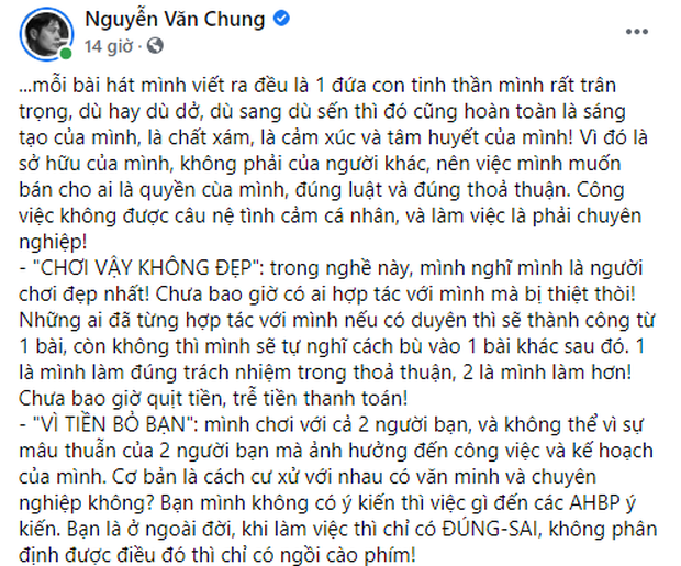 Nguyễn Văn Chung đáp trả khi bị nói Vì Tiền Bỏ Bạn giữa bão Nathan Lee - Cao Thái Sơn - Hình 1