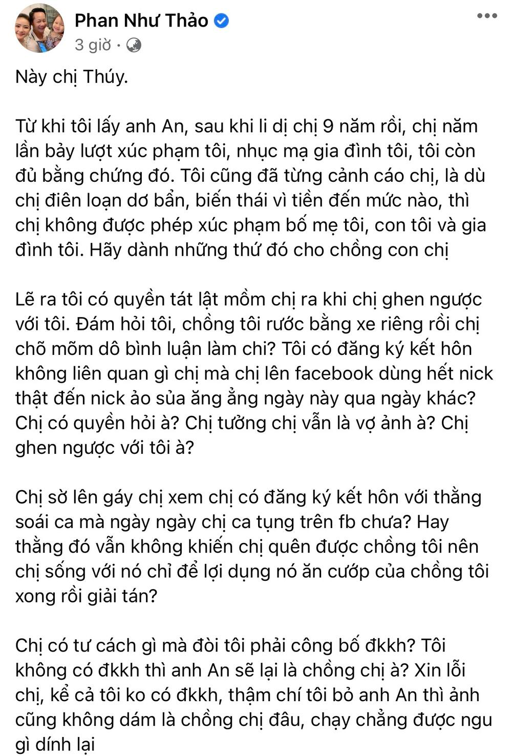Phan Như Thảo chửi vợ cũ đại gia Đức An, tiết lộ nhiều lần bị hãm hại - Hình 1