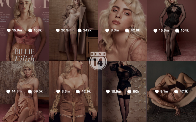 Lần đầu có mỹ nhân đi vào lịch sử chỉ vì... bung xõa sexy như Billie Eilish: Đạt luôn 100 triệu like chỉ với 8 bức ảnh bốc lửa - Hình 1