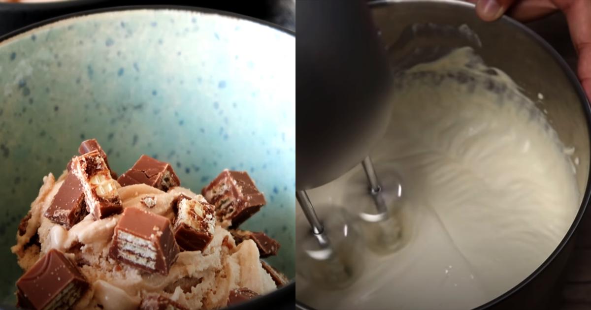 2 cách làm kem milo và kem kitkat chocolate mát lạnh chỉ trong 2 bước