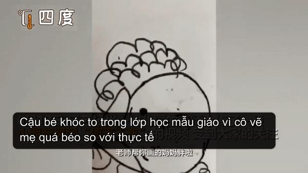 Xem tranh cô giáo vẽ mẹ béo hơn so với thực tế, cậu bé bỗng khóc vật vã bắt đền cô - Hình 2