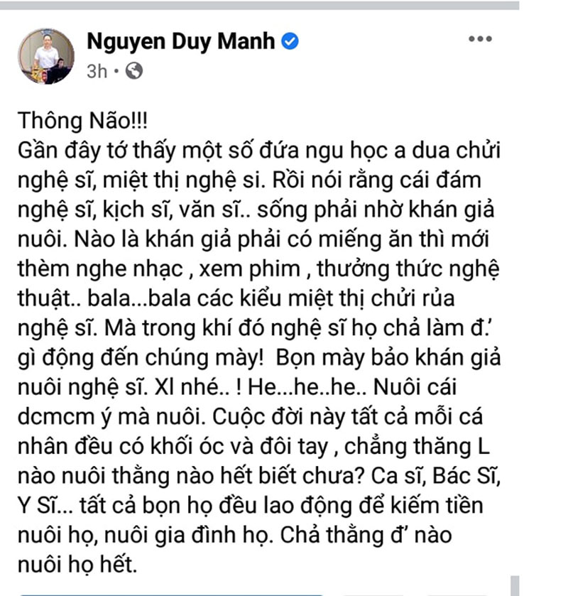 Bà Phương Hằng tuyên bố lột mặt trần trụi ca sĩ Duy Mạnh - Hình 1