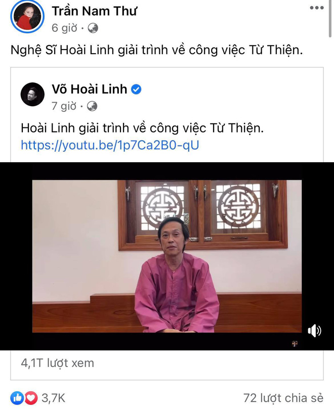 Cát Phượng bật khóc, con trai và dàn sao đồng loạt đăng status sau khi NS Hoài Linh trần tình lùm xùm 15,4 tỷ từ thiện - Hình 3