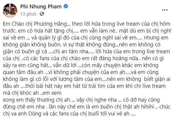 Phi Nhung nhắn bà Phương Hằng: Em không làm gì có lỗi với lương tâm - Hình 2