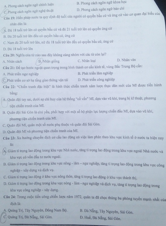 Tổng hợp đề thi Năng khiếu báo chí - Học viện Báo chí và Tuyên truyền từ năm 2015 đến nay - Hình 10