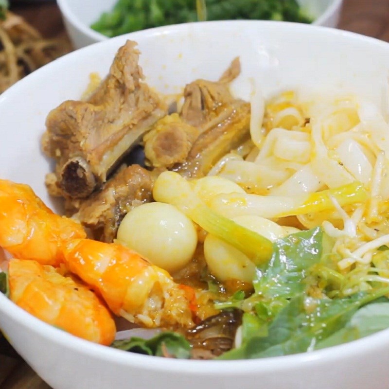 Cách nấu mì quảng sườn non siêu hấp dẫn chuẩn siêu đơn giản tại nhà - Hình 13