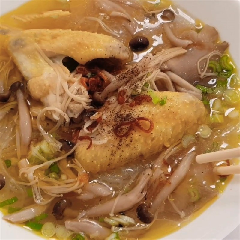 Cách nấu miến gà với nấm thơm ngon hấp dẫn, cực nhanh chóng - Hình 14