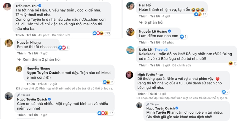 Dàn sao chúc vợ Quách Ngọc Tuyên thi tốt nghiệp, chú ý nhất là Nam Thư - Hình 2