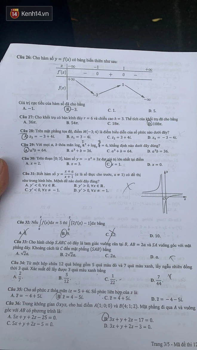 Đề thi môn Toán tốt nghiệp THPT 2021 chính thức: Thí sinh kêu dễ, toàn 8 - 9 - 10 - Hình 3