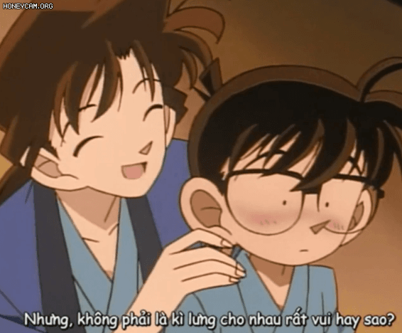Không gian như Nobita, đây là phản ứng của Conan khi thấy bạn gái khỏa thân 100% trước mắt! - Hình 2