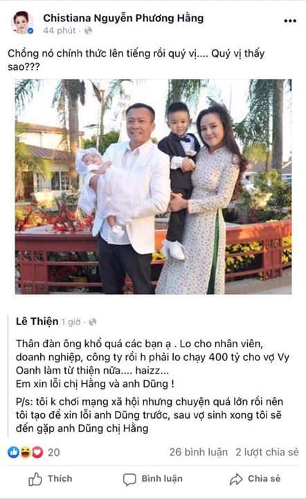 Người bị đồn muốn xin lỗi bà Phương Hằng: Chồng Vy Oanh là ai? - Hình 2