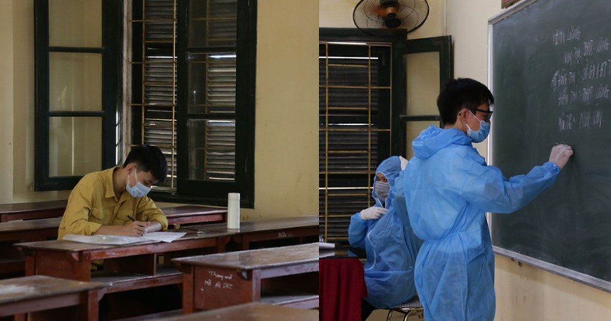 Thuộc diện F2, 1 thí sinh ở Nghệ An phải ngồi thi 1 mình một phòng cùng 3 giám thị - Hình 1