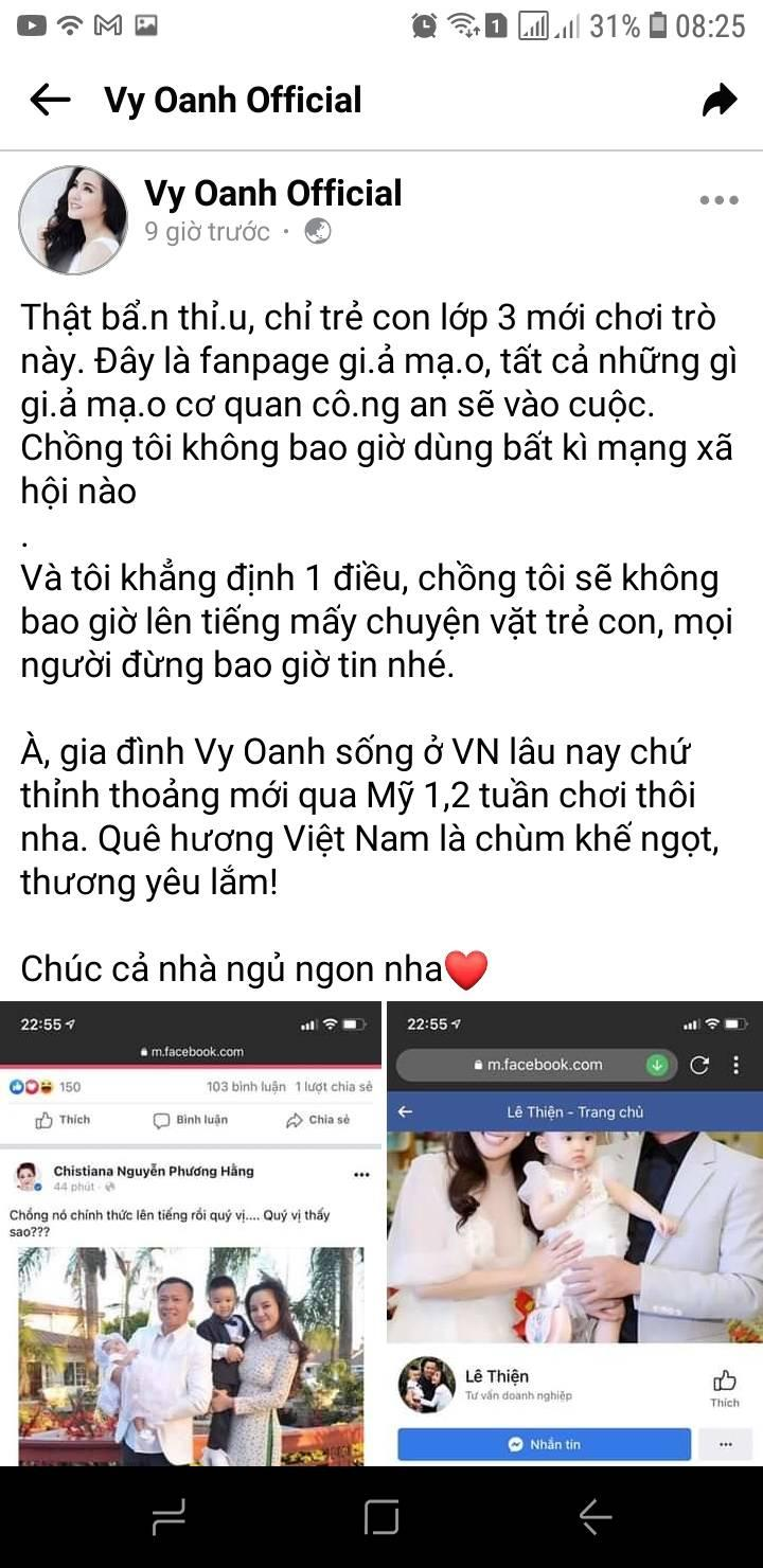 Vy Oanh khẳng định chồng không dùng MXH, Netizen tung bằng chứng bóc mẽ lươn lẹo - Hình 1