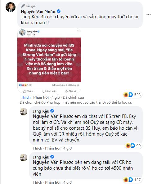 Chủ tịch Quỹ Sống Jang Kều tung đoạn chat trong đêm với bác sĩ Khoa nhường máy thở: Sự vội vàng nhận chỉ trích gay gắt - Hình 3