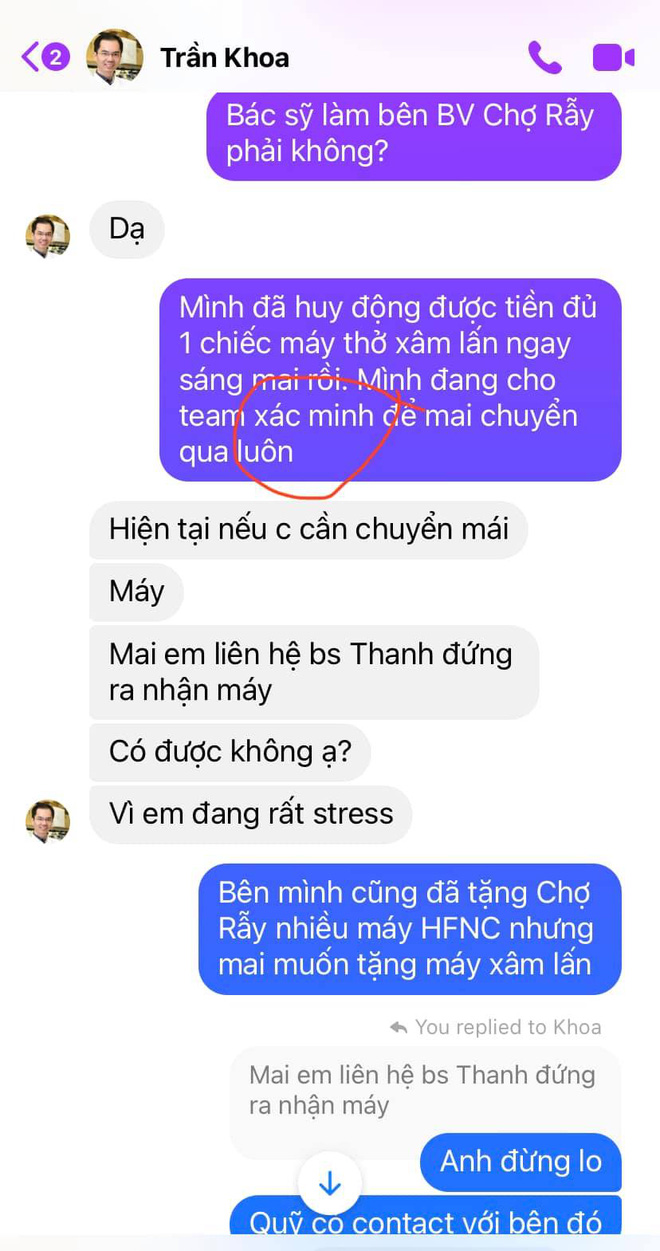 Chủ tịch Quỹ Sống Jang Kều tung đoạn chat trong đêm với bác sĩ Khoa nhường máy thở: Sự vội vàng nhận chỉ trích gay gắt - Hình 4