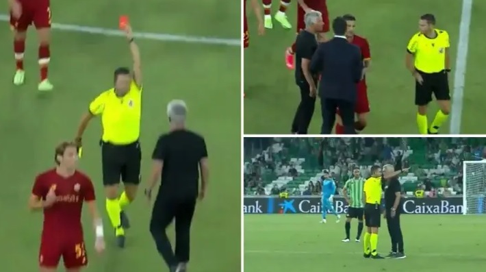Mourinho bị đuổi, Roma thua thảm với đội hình chỉ còn 8 người - Hình 1