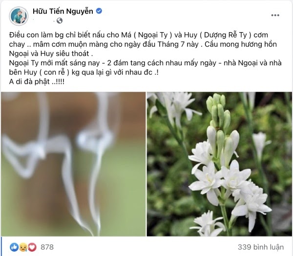 Hữu Tiến Đồng tiền xương máu xót xa khi 2 người thân qua đời - Hình 1