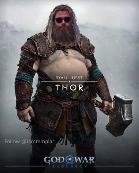 Chết cười với loạt ảnh chế tạo hình mới của Thor trong God of War: Ragnarok, cái bụng bia là điểm nhấn - Hình 5