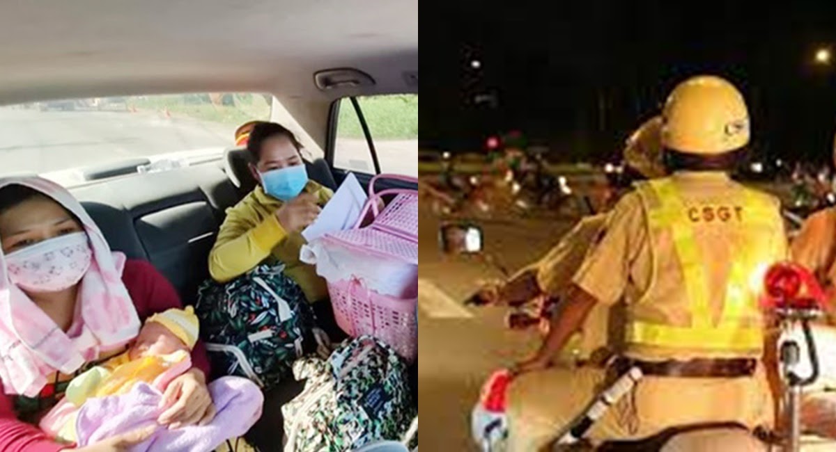 CSGT trực chốt tức tốc đưa sản phụ đi sinh lúc 5 giờ sáng khiến ai nấy cảm động - Hình 3
