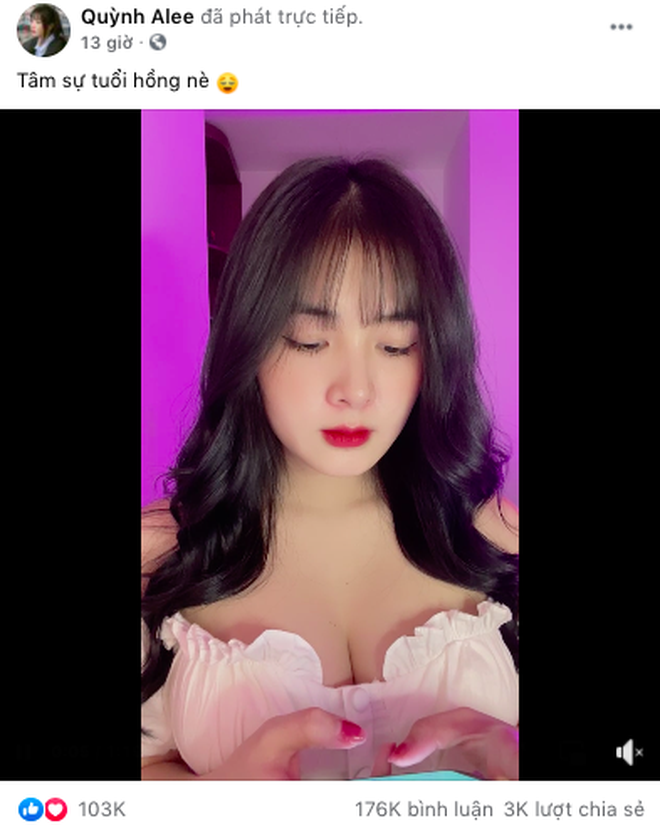 Quỳnh Alee mặc đồ trễ nải, vừa livestream vừa kéo áo hút tương tác gấp 3 lần bình thường - Hình 4