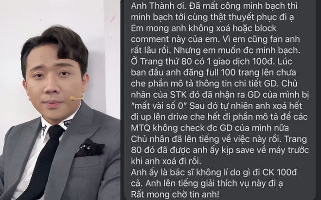 Bác sĩ tố Trấn Thành gian lận chính thức thừa nhận chỉ đùa xíu cho đỡ căng thẳng gây bức xúc - Hình 2