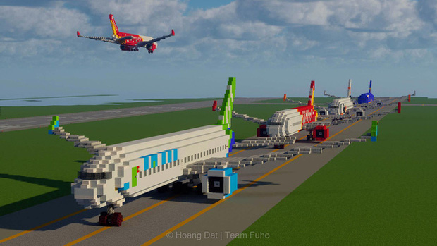 Nhóm game thủ tái hiện lại sân bay Nội Bài trong Minecraft với tỷ lệ 1:1 - Hình 7