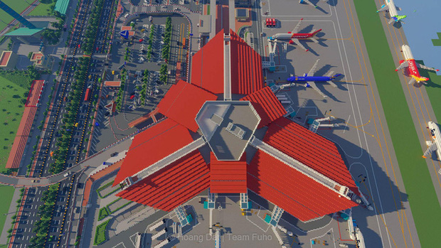 Nhóm game thủ tái hiện lại sân bay Nội Bài trong Minecraft với tỷ lệ 1:1 - Hình 4