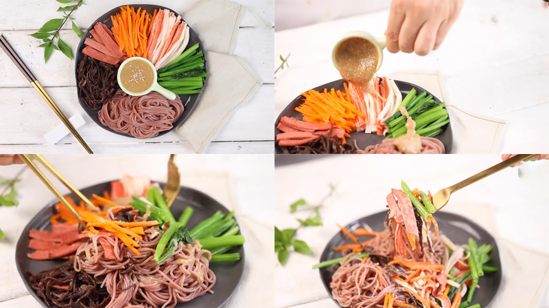 Cách làm bún gạo lứt trộn rau củ thanh cua ngon miệng, dễ làm - Hình 10