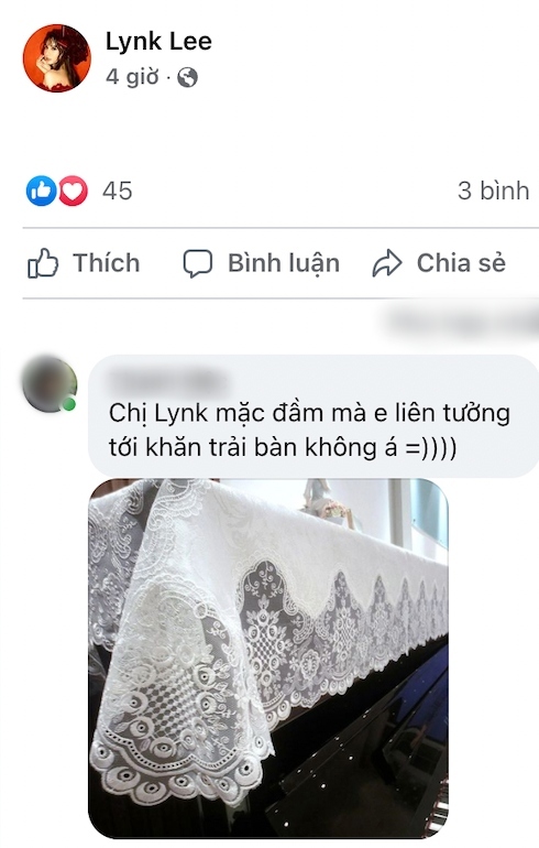 Diện đầm ren công chúa, Lynk Lee lại bị hiểu lầm là mặc khăn trải bàn - Hình 3