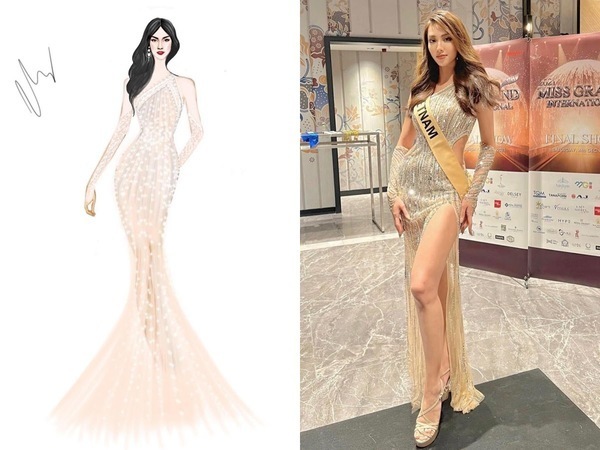 Thuỳ Tiên công bố váy dạ hội phong thuỷ để trình diễn trong đêm chung kết  Miss Grand 2021