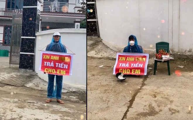 Hình ảnh gây sốt đầu năm: Chủ nợ đem nón ăn xin, treo biển đòi tiền suốt 3 ngày - Netizen - Việt Giải Trí
