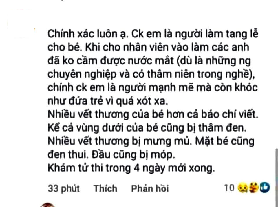 SỐC: Nhân viên mai táng tiết lộ góc khuất về thi thể của bé 8 tuổi: Vùng nhạy cảm bị tổn thương nghiêm trọng, đầu bị biến dạng - Hình 1