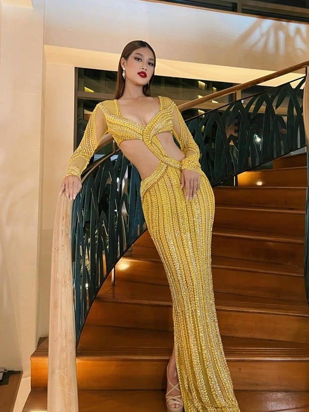 Thiên Ân công bố đầm dạ hội na ná Thùy Tiên, nghi bị chơi xấu trước bán kết, lộ clip thời còn phèn - Hình 7