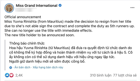 Á hậu 5 bị truất ngôi không chịu trả vương miện, Mr.Nawat điên tiết: Hãy trả lại đi - Hình 6