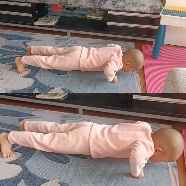 Bé trai 3 tuổi gây choáng khi thành thạo chống đẩy hơn người lớn - Hình 2