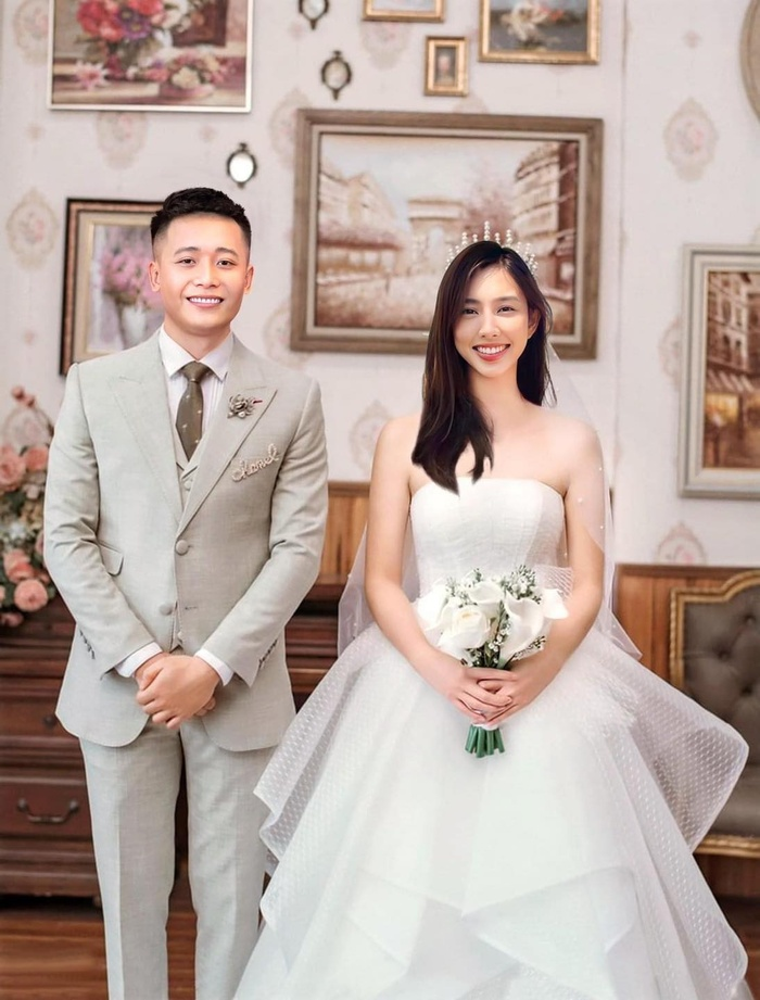 Thùy Tiên diện váy cưới, khoe vẻ đẹp quyến rũ, dân mạng xuýt xoa: Vợ Quang Linh đẹp quá - Hình 6
