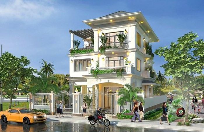 Mẫu biệt thự 3 tầng mái Thái hiện đại khiến nhiều người mê mẩn - Hình 5