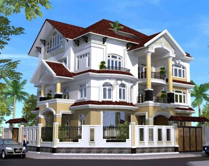 Mẫu biệt thự 3 tầng mái Thái hiện đại khiến nhiều người mê mẩn - Hình 2