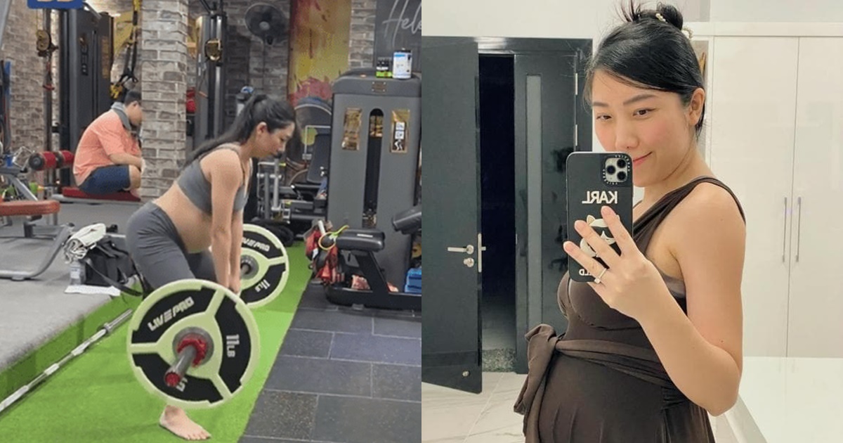 Huỳnh Mi - Em gái không vào showbiz của Trấn Thành bầu 8 tháng vẫn tập tạ, lý do gây tranh cãi - Hình 9