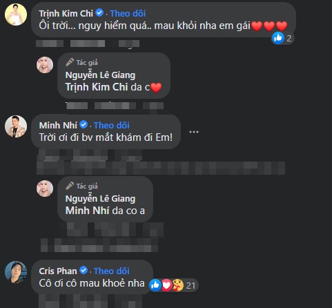 NS Lê Giang gặp tai nạn nghiêm trọng bị rách giác mạc, dàn sao Việt lo sốt vó khuyên nhập viện? - Hình 3